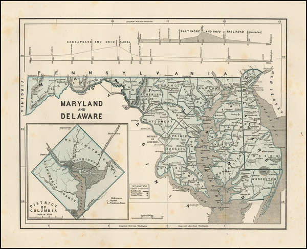 31-Mid-Atlantic, Washington, D.C. and Maryland Map By Sidney Morse