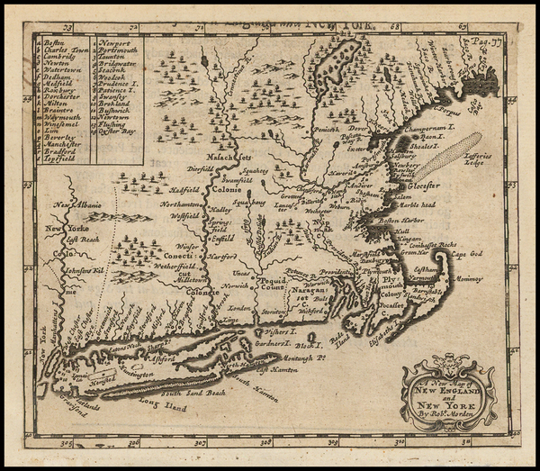 99-New England Map By Robert Morden