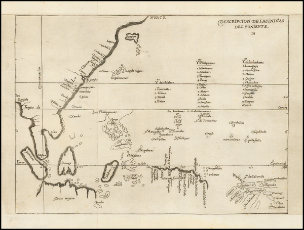 18-China, Japan, Southeast Asia, Philippines, Other Islands and Australia Map By Antonio de Herrer