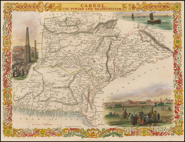 64-India, Central Asia & Caucasus and Middle East Map By John Tallis