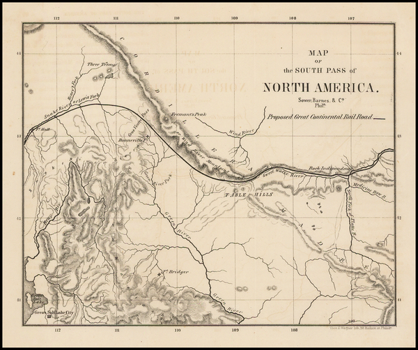 86-Rocky Mountains Map By William Gilpin