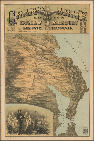 93-California and San Francisco & Bay Area Map By Britton & Rey