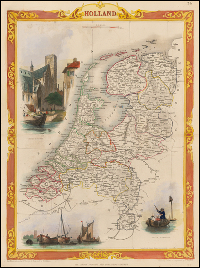 5-Netherlands Map By John Tallis