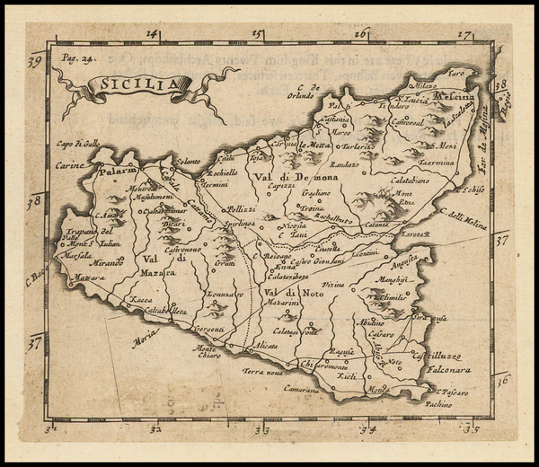 22-Italy, Mediterranean and Sicily Map By Robert Morden