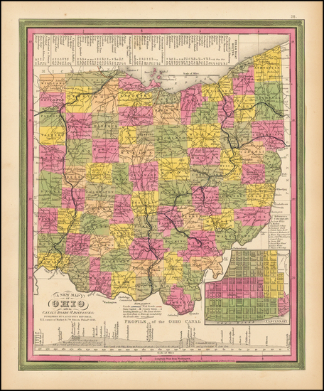 85-Midwest Map By Samuel Augustus Mitchell