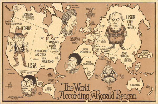 87-World, World and United States Map By David Horsey