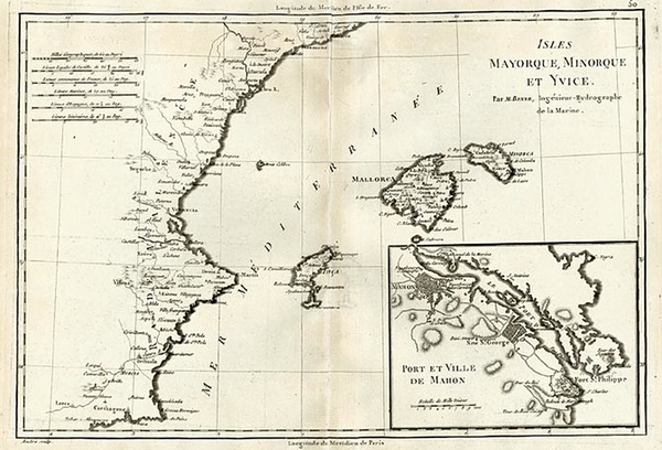 60-Europe, Spain and Balearic Islands Map By Rigobert Bonne