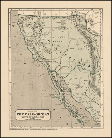 76-Southwest, Rocky Mountains, Baja California and California Map By Sidney Morse  &  Samuel B