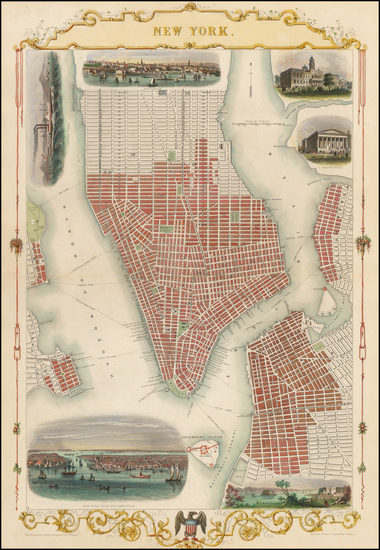 75-New York City and Mid-Atlantic Map By John Tallis