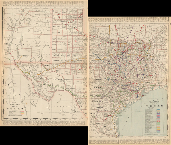 21-Texas Map By George F. Cram