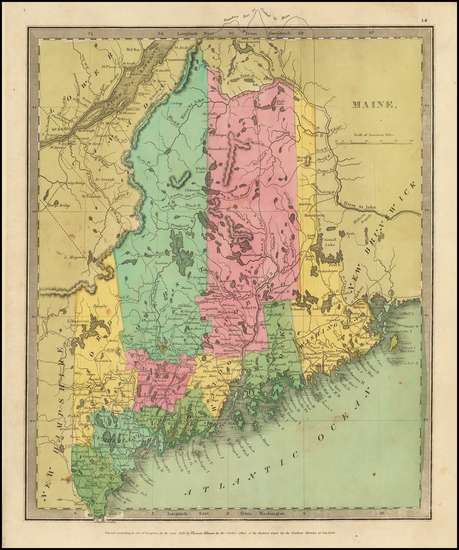 3-Maine Map By David Hugh Burr