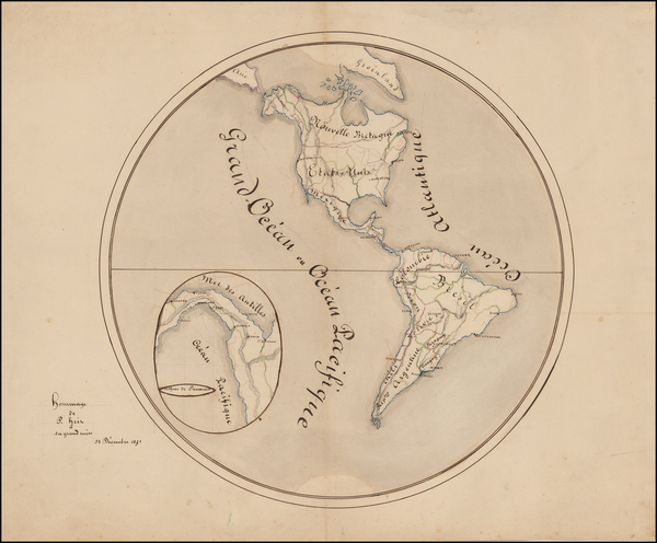 32-Central America, South America and America Map By P. Hein