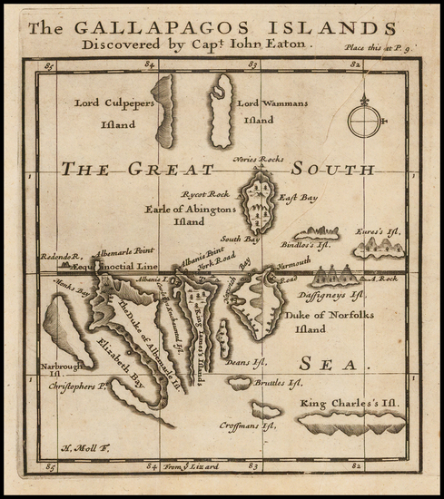 36-South America and Pacific Map By Herman Moll