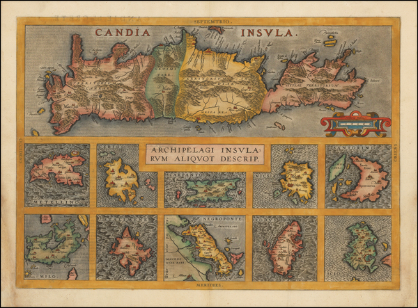 86-Greece Map By Abraham Ortelius