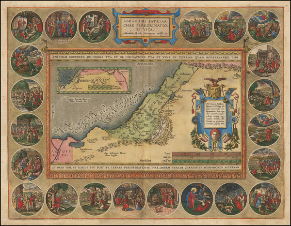 51-Holy Land Map By Abraham Ortelius