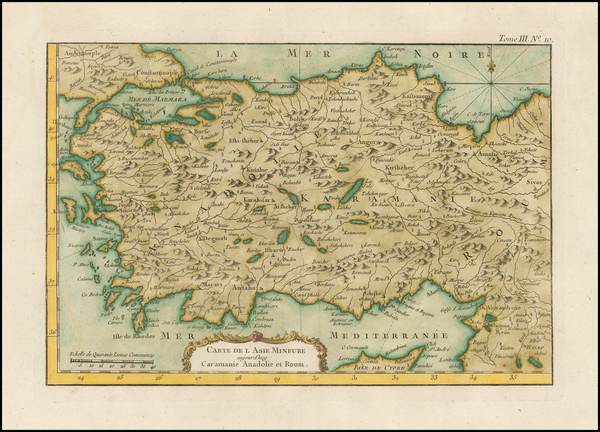 26-Turkey, Turkey & Asia Minor and Balearic Islands Map By Jacques Nicolas Bellin