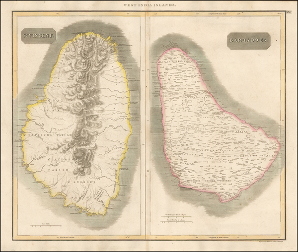 36-Caribbean and Other Islands Map By John Thomson