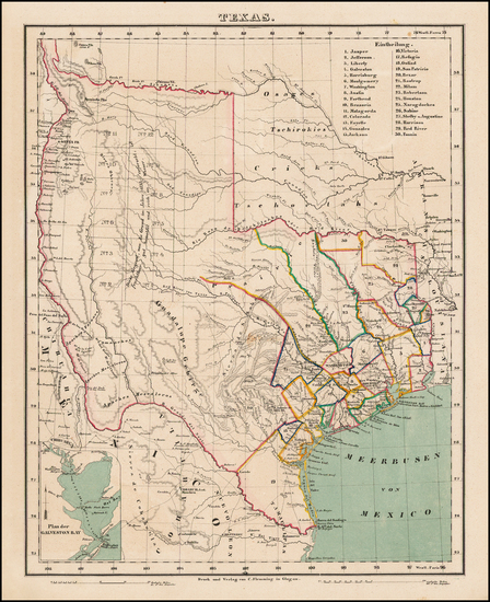 85-Texas Map By Carl Flemming