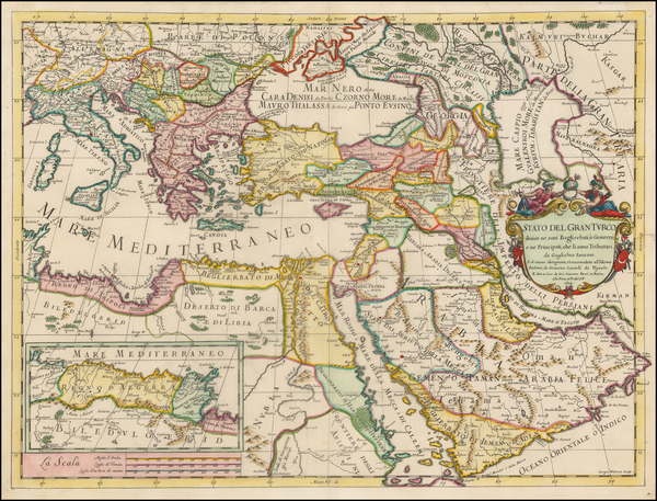 75-Turkey, Mediterranean, Middle East, Turkey & Asia Minor, Egypt and North Africa Map By Giac
