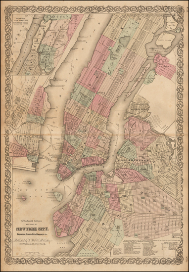 42-New York City Map By G.W.  & C.B. Colton