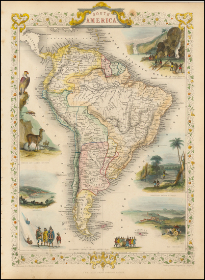 67-South America Map By John Tallis