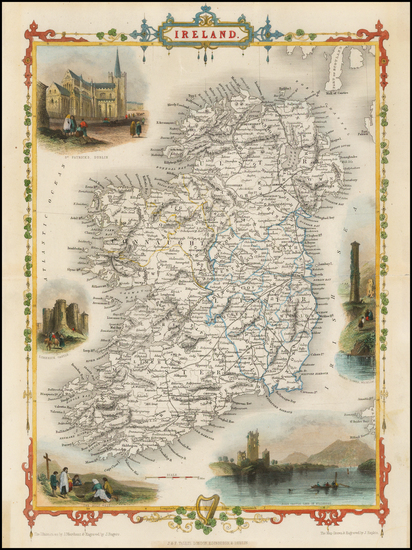 0-Ireland Map By John Tallis