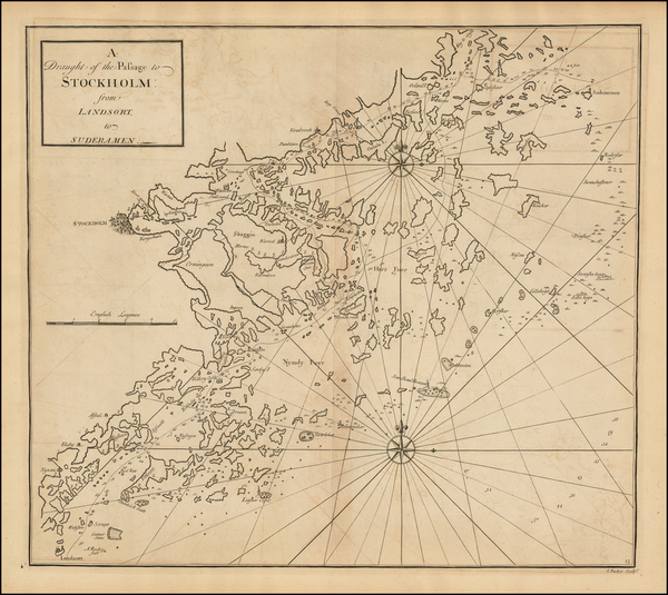 57-Scandinavia and Sweden Map By John Senex / Edmond Halley / Nathaniel Cutler