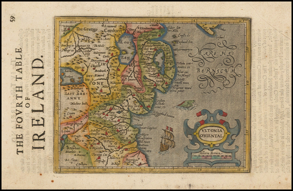 25-Ireland Map By Henricus Hondius