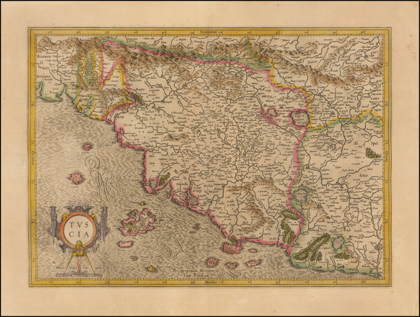 1-Northern Italy Map By  Gerard Mercator