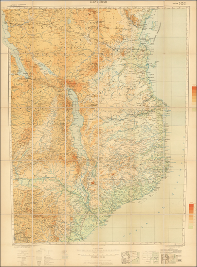 75-East Africa Map By Great Britain War Office Geographical Section