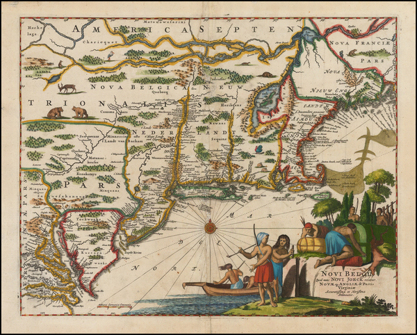 14-New England and Mid-Atlantic Map By John Ogilby