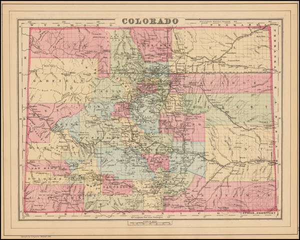 1-Plains, Southwest and Rocky Mountains Map By Samuel Augustus Mitchell Jr.