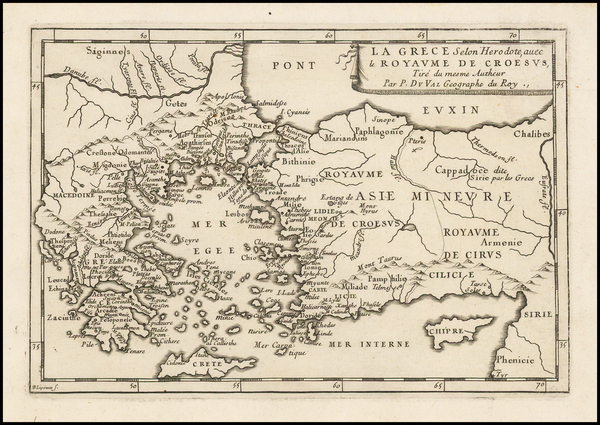 76-Turkey, Turkey & Asia Minor and Greece Map By Pierre Du Val