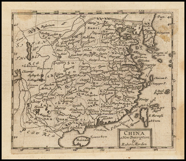 42-China and Korea Map By Robert Morden