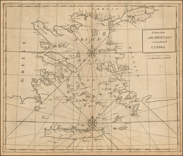 84-Turkey and Greece Map By John Senex / Edmond Halley / Nathaniel Cutler