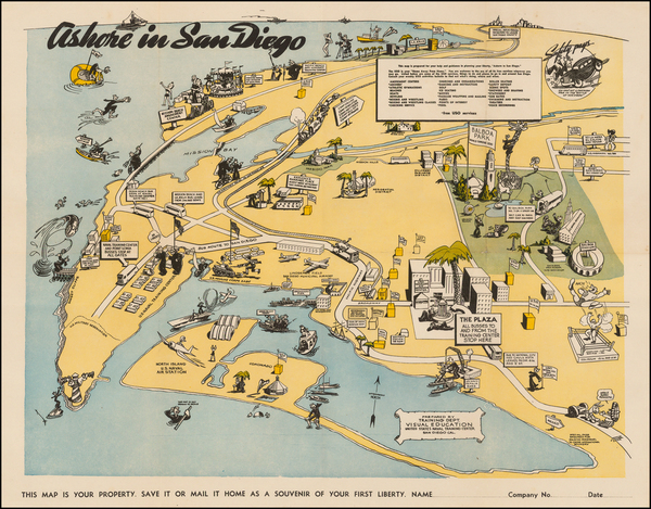 76-California Map By United States Naval Training Center