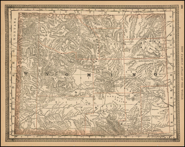 97-Plains, Rocky Mountains and Wyoming Map By Rand McNally & Company