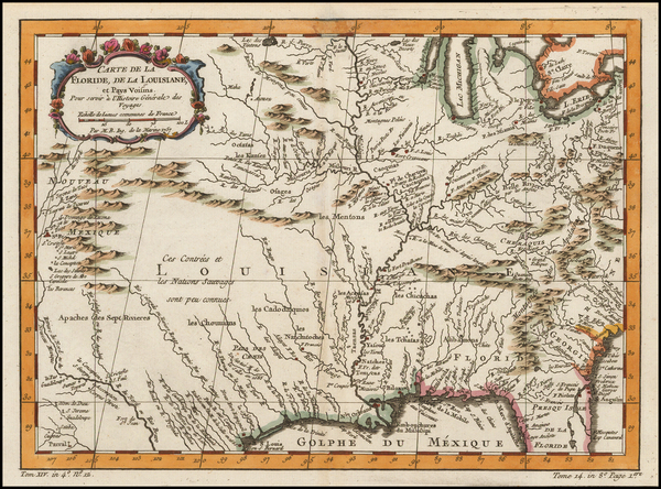 7-South, Southeast, Midwest and Southwest Map By Jacques Nicolas Bellin