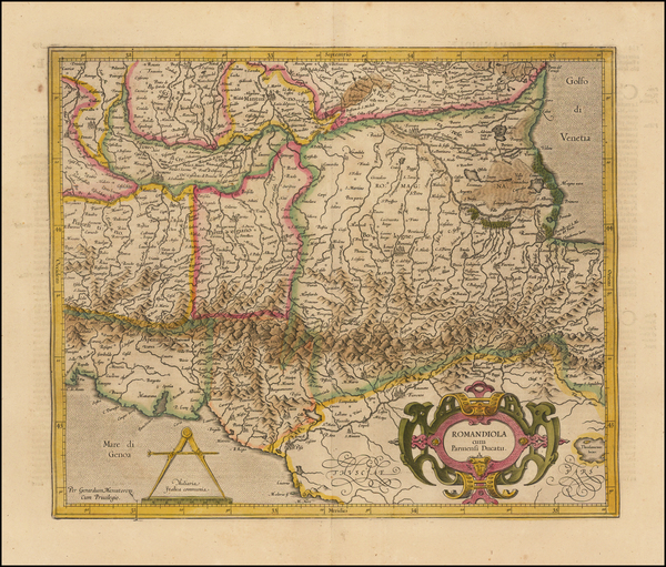 53-Northern Italy Map By Gerhard Mercator