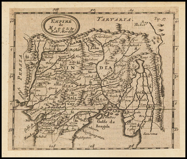 91-India and Central Asia & Caucasus Map By Robert Morden