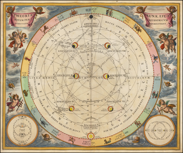 30-Celestial Maps Map By Andreas Cellarius