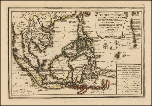 82-Southeast Asia and Philippines Map By Nicolas de Fer