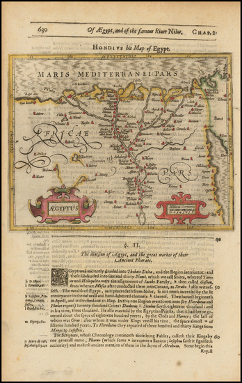 39-Middle East, Egypt and North Africa Map By Jodocus Hondius / Samuel Purchas