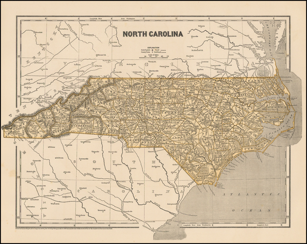 58-Southeast and North Carolina Map By Sidney Morse  &  Samuel Breese