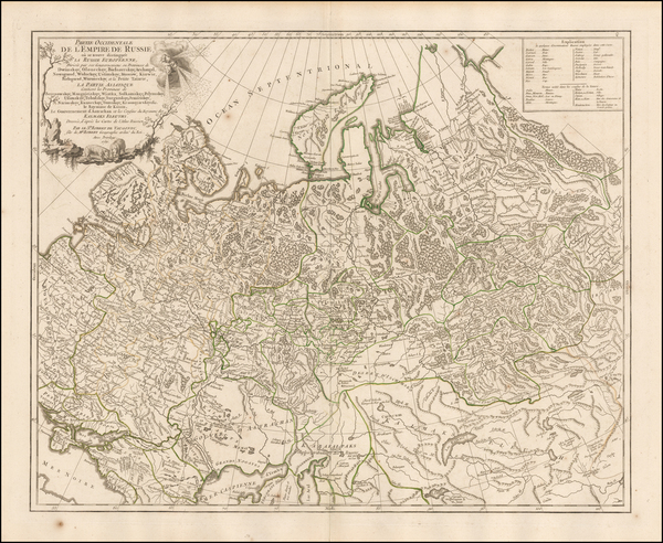 59-Russia and Central Asia & Caucasus Map By Gilles Robert de Vaugondy