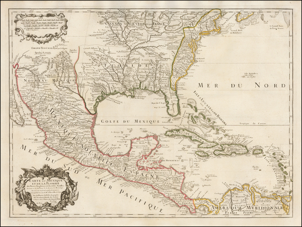 99-United States, Texas, Midwest, Plains, Southwest and Mexico Map By Guillaume De L'Isle