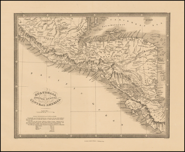 52-Central America Map By James Wyld