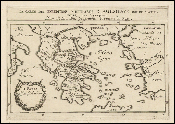 87-Greece Map By Pierre Du Val