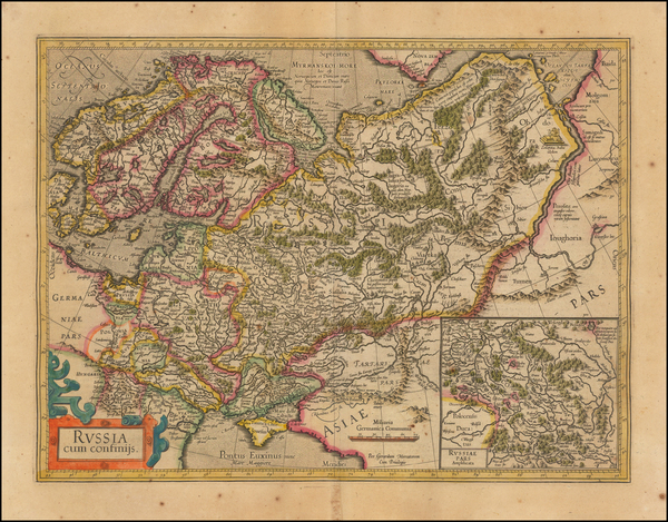 9-Russia, Baltic Countries and Scandinavia Map By Gerard Mercator