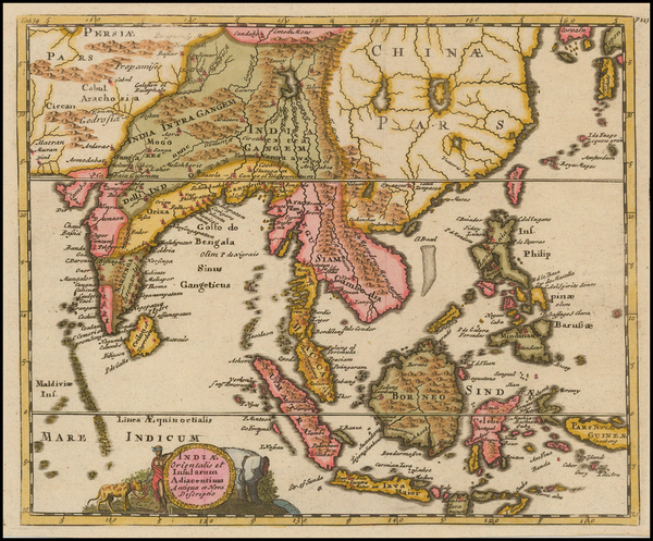 15-China, India, Southeast Asia, Philippines and Other Islands Map By Philipp Clüver